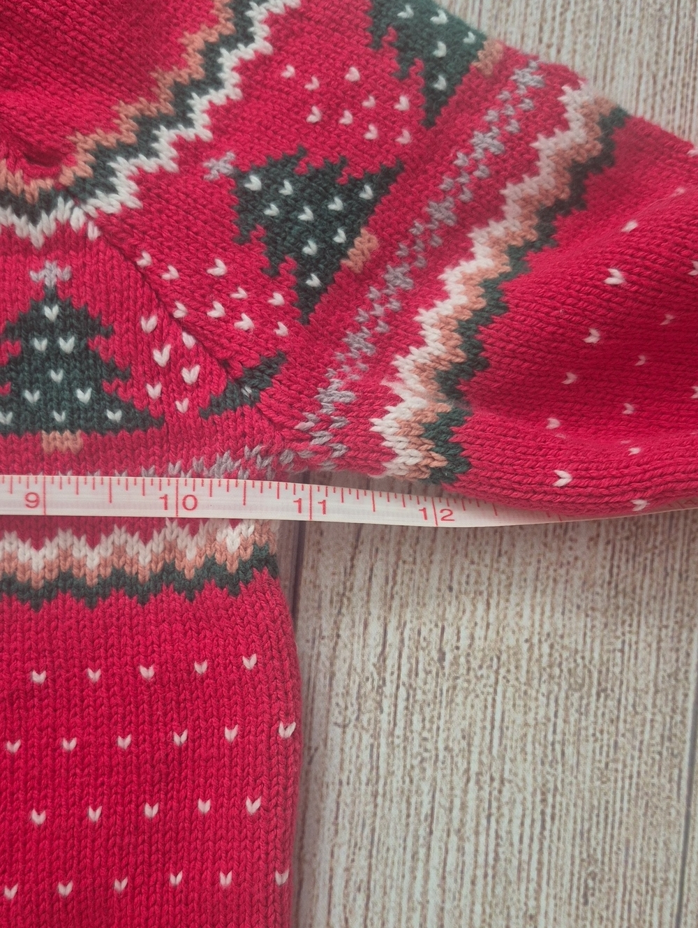 Tommy Bahama Kids Red Fair Isle Christmas Tree Sweater 4T Cotton Blend - Picture 8 of 9
